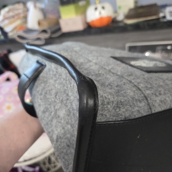 Marc Jacobs Gray The Tote Bag Flannel Wool - Picture 2 of 9